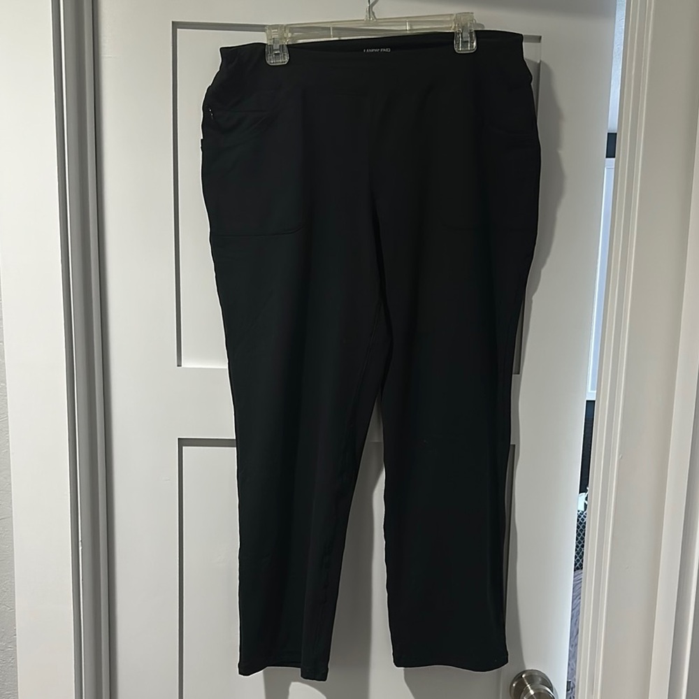 Lands' End wide leg Black sweat pants